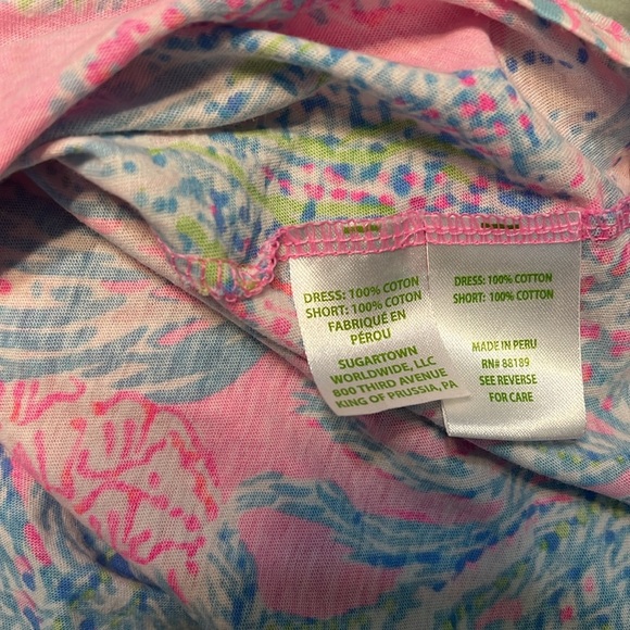 Lilly Pulitzer Girls Sundari Cotton Dress Only in Prosecco Pink Large - Picture 5 of 5